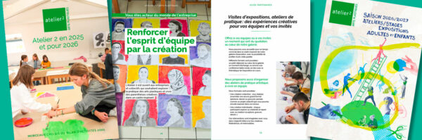 Aperçu de quatre supports réalisés pour l'Atelier 2